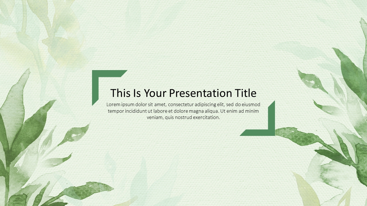 Presentation Title Page PowerPoint Template & Google Slides 